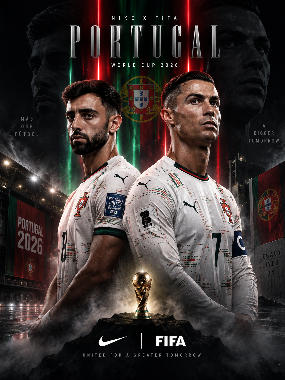 Ultra Realistic 4K Football Poster: Portugal 2026 Nike x FIFA Campaign