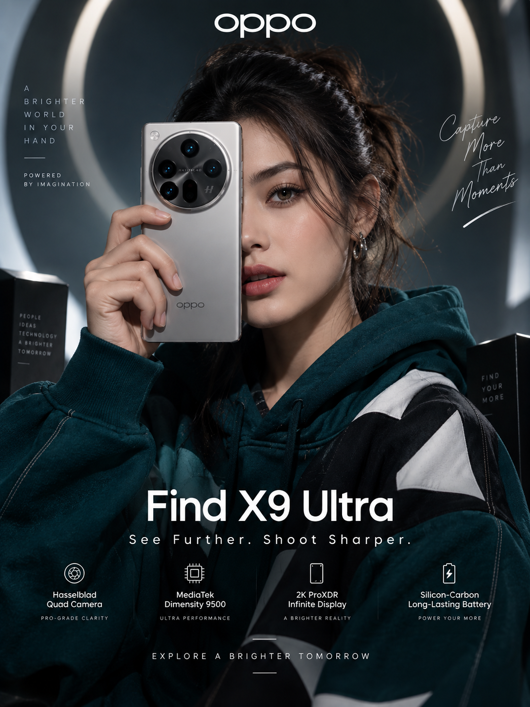 Smartphone Poster Advertisement – Creative AI Advertising Prompt
