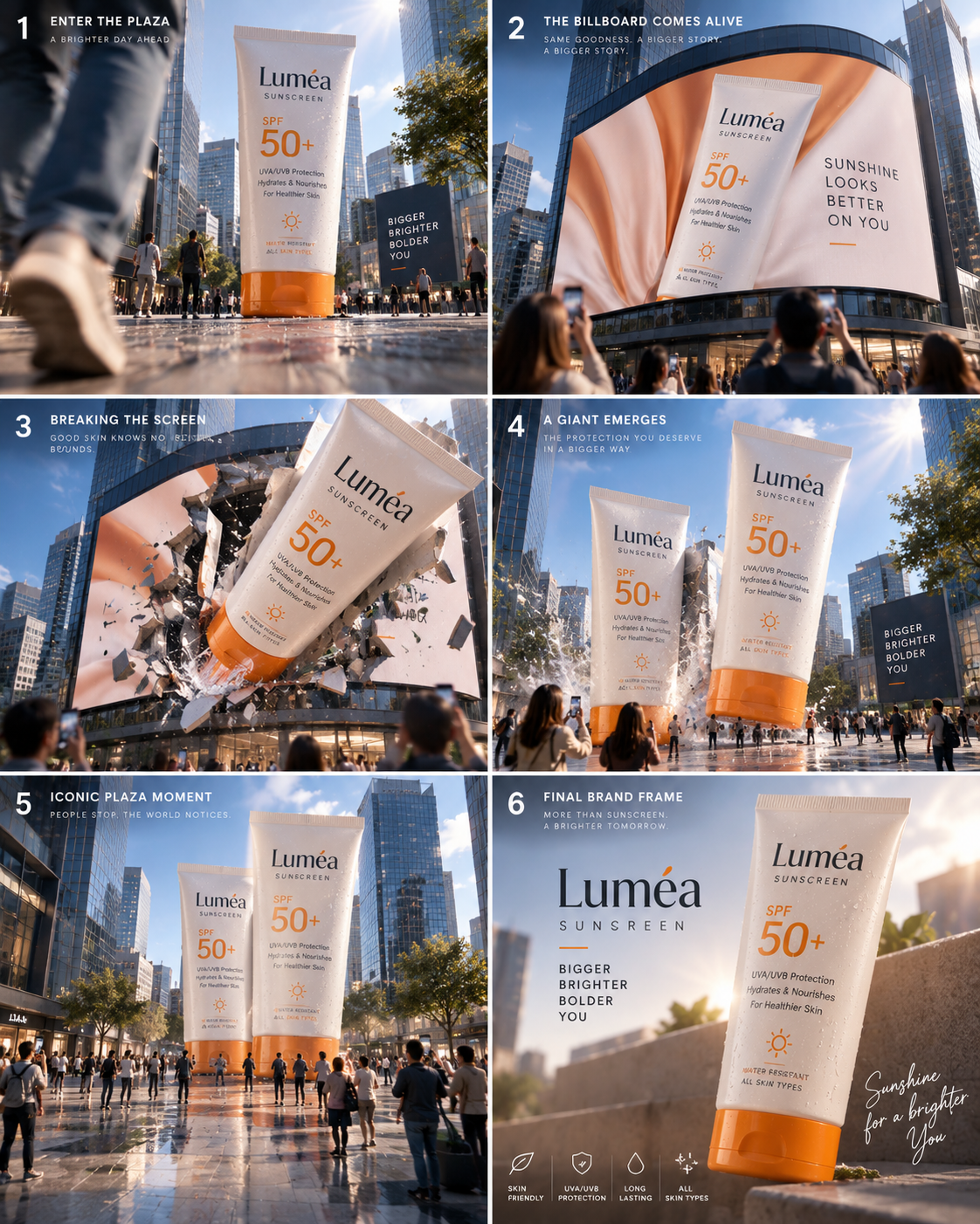 Cinematic Faux OOH CGI Ad – Giant Product Anamorphic Billboard Prompt