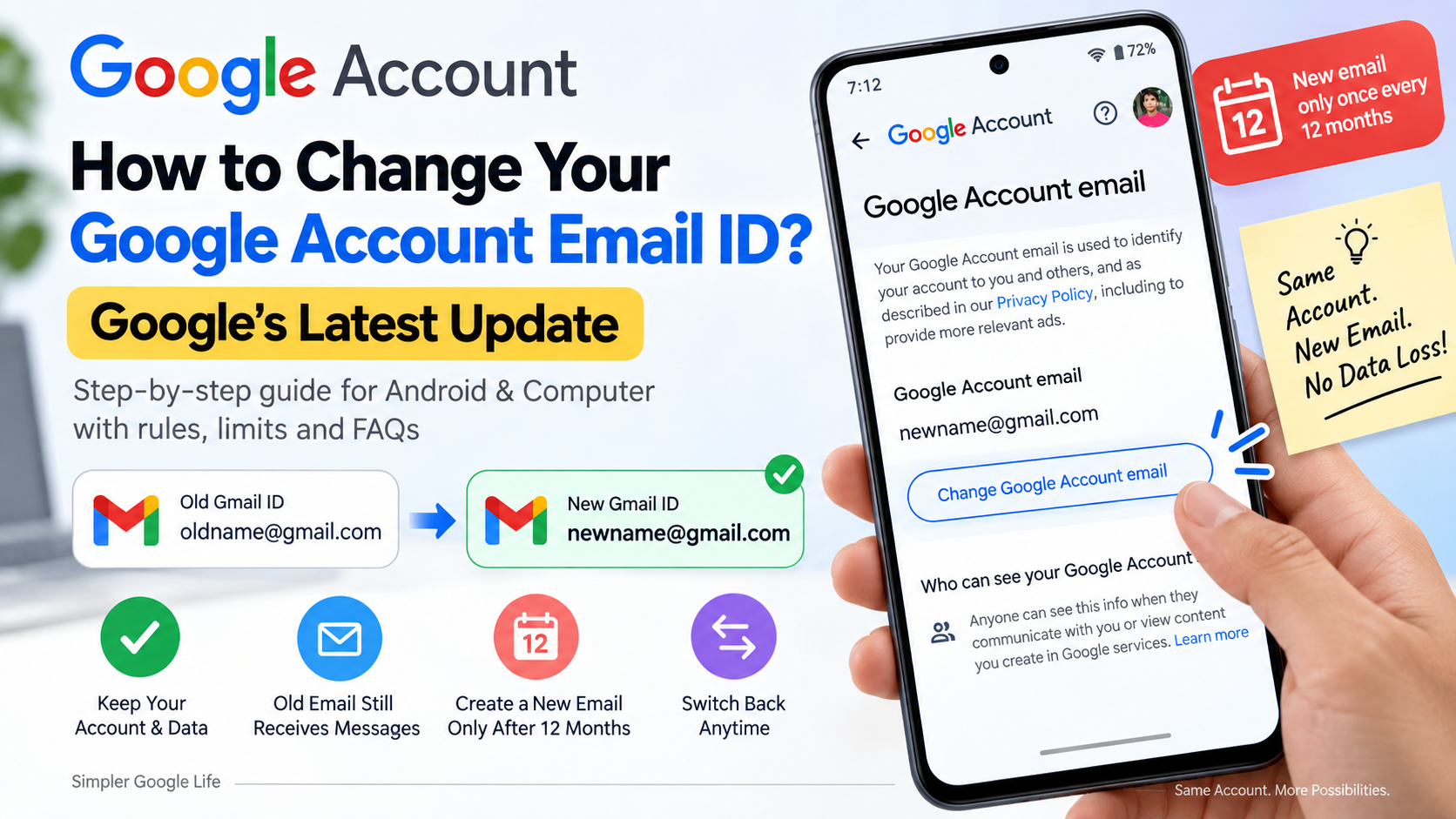 How to Change Your Google Account Email ID? Google’s Latest Update